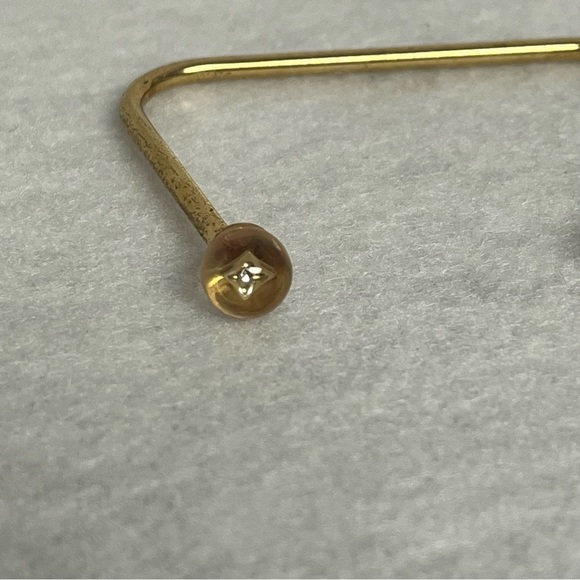 LOUIS VUITTON Wire Bracelet Gold Tone Ball Tips Fluer - Picture 12 of 15